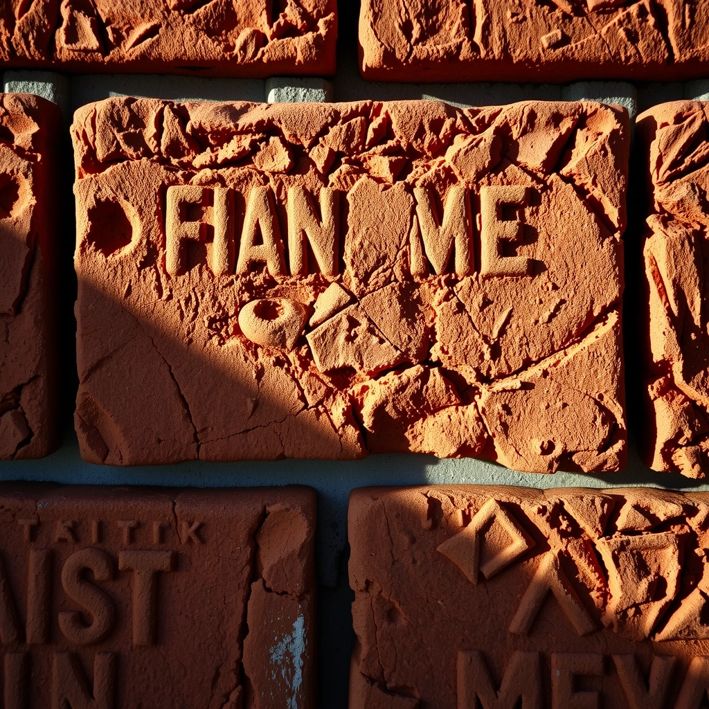 Detail pálené cihly